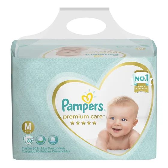 Pañal Pampers Premium Care Talle M 80 Un.