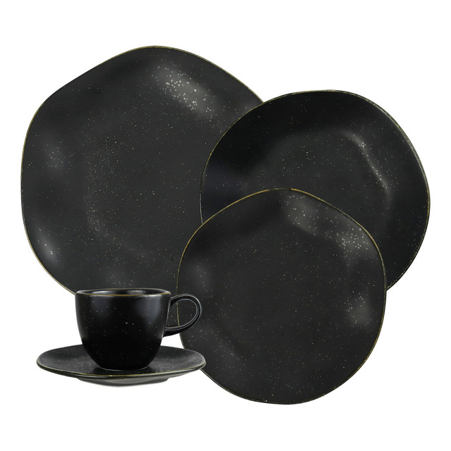 Aparelho De Jantar 20 Peças Volcano Ryo Oxford Porcelana Aparelho De Jantar 20 Peças Volcano Ryo Oxford Porcelana