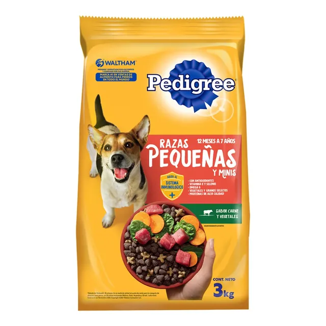 Alimento Pedigree Adulto Razas Pequeñas  3 Kg