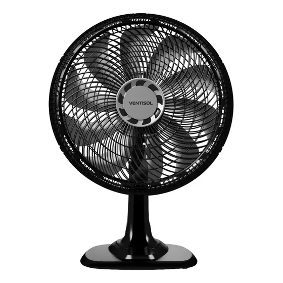 Ventilador de Mesa Ventisol Turbo 10 Pás 40cm Preto 17597