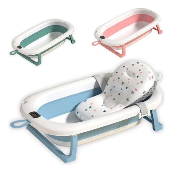 Banheira Retrátil Infantil Portátil 45l Menina Menino Sensor