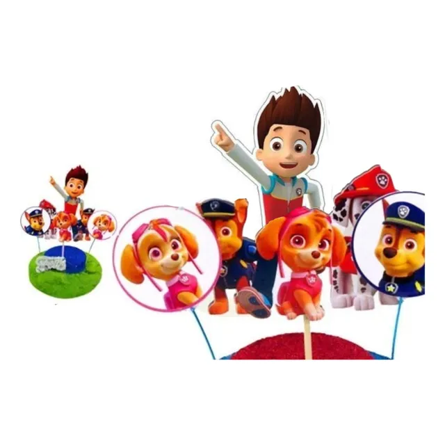 Adorno Con Brillo Feliz Cumpleaños X1u Destellos Paw Patrol