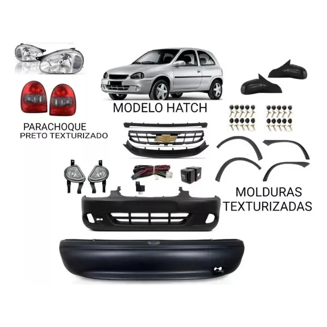 Kit Parachoque Diant+tras+milha+lanternas Corsa 2000 01 2002