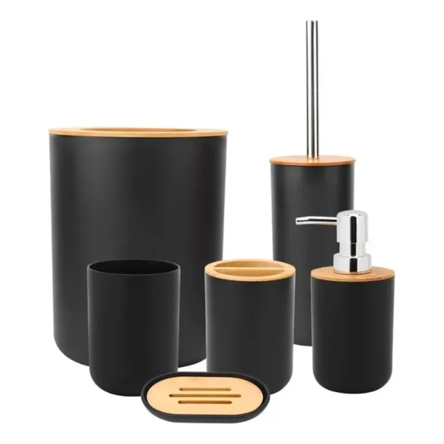 Juego Accesorios Para Baño Cesto Cepillo Inodoro Dispenser