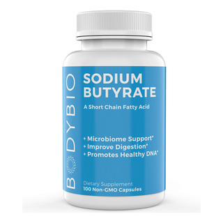 Suplemento Bodybio Gut Health Butirate + Sodium 100 Cåpsulas Suplemento Bodybio Gut Health Butirate + Sodium 100 Cåpsulas
