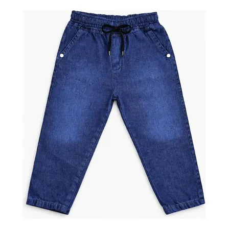 Calça Jeans Infantil Menino Masculino Com Elástico E Cordão  Calça Jeans M