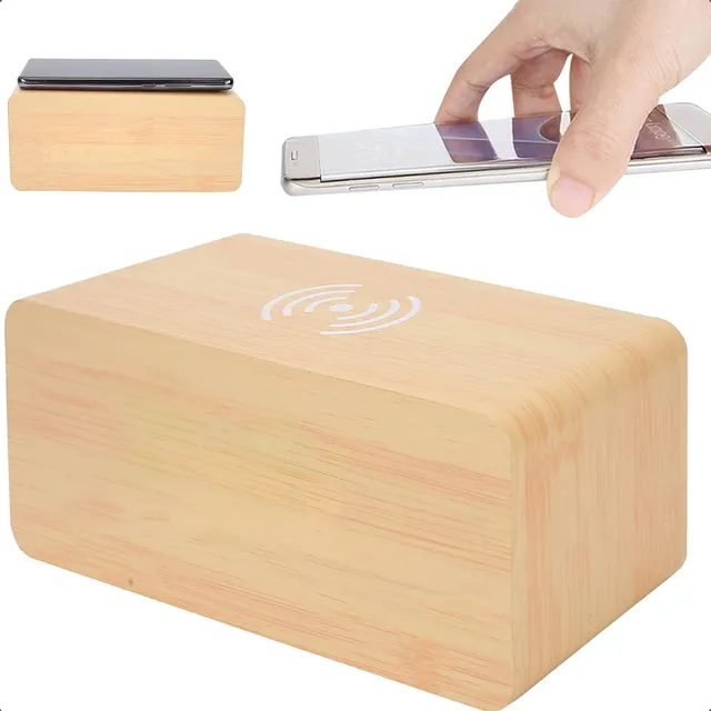 Reloj Digital De Madera Temperatura Dormitorio Oficina