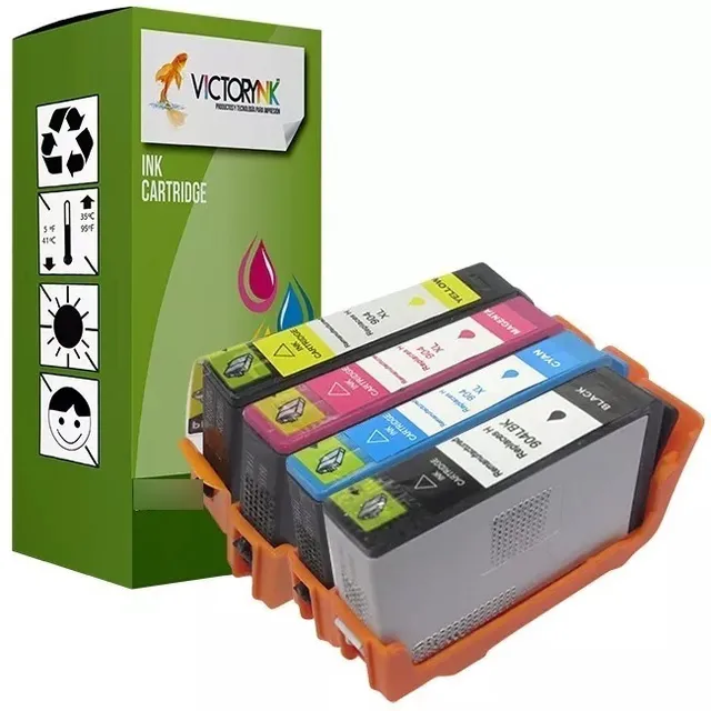 Pack 4 Cartuchos De Tinta Genérico Nuevo H 904 A Bk Color Xl