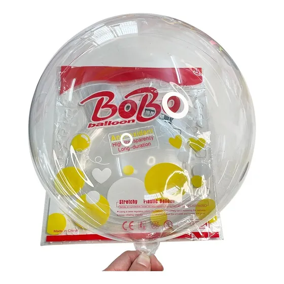 20 Balão Bubble 18 45cm Transparente Incolor Festa Atacado Bolha