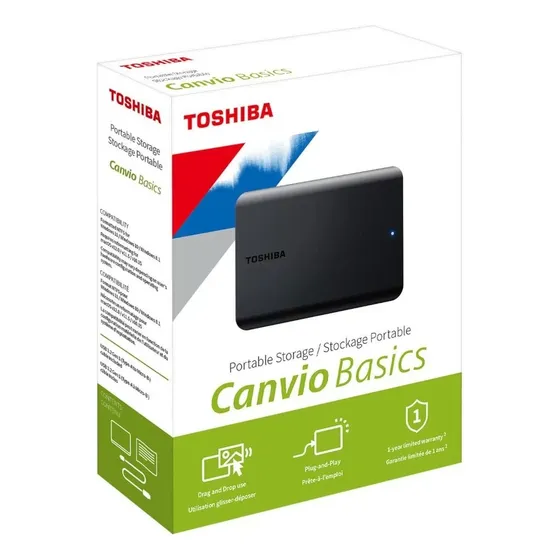 Hd Externo Portátil Toshiba Canvio Preto Hdtb520xk3aa 2tb