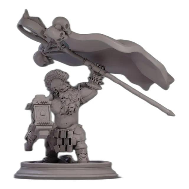 Dwarven Guerrero Con Estandarte: ¡listo Para La Aventura!