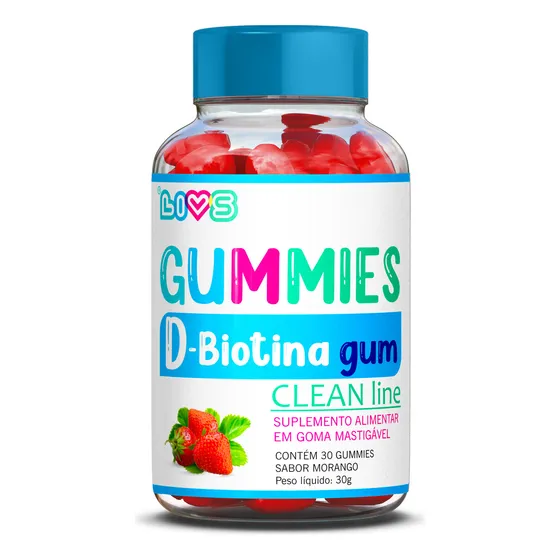 Biotina 45mcg - Gummy Com Fórmula Exclusiva P\ Cabelos Unhas Sabor Morango