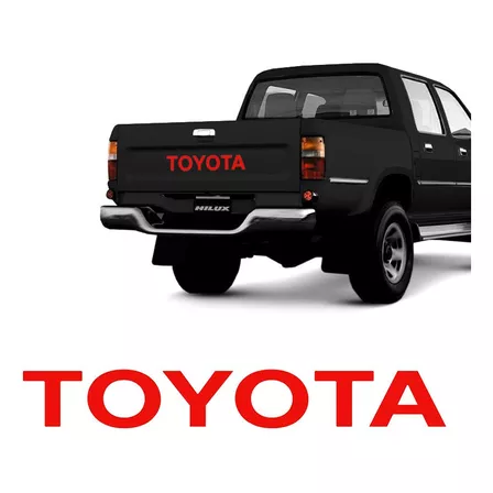 Faixa Toyota Hilux 1999/2005 Adesivo Vermelho Tampa Traseira