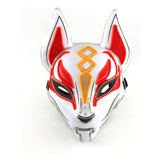 MĂĄscara De Halloween Fortnite Sky Fox Glow Multicolorida MĂĄscara De Halloween Fortnite Sky Fox Glow Multicolorida