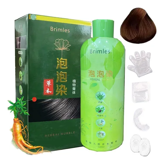 Shampoo De Tintura De Cabelo Com Bolhas De Ervas 500ml