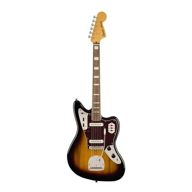 Guitarra eléctrica Squier by Fender Classic Vibe '70s Jaguar de álamo 3-color sunburst poliuretano brillante con diapasón de laurel indio