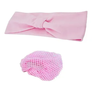 Kit Rede Para Coque + Faixa Cabelo Cabeça Ballet Balé Dança