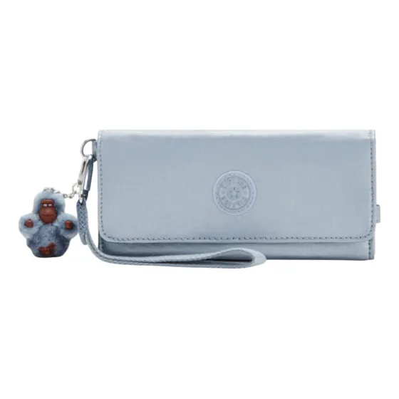 Billetera Kipling Modelo Rubi Original Celeste Liso