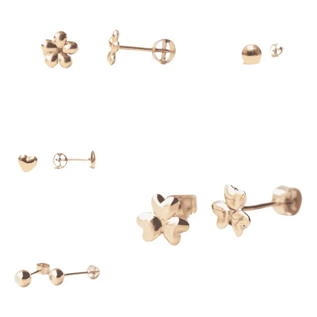 Aretes Abridores De Oro 18k Para Bebé Recién Nacida Regalo