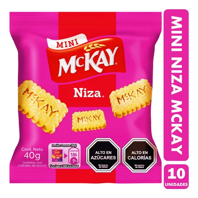 Galletas Mini Niza, Con Cristales De Azúcar (pack De 10 Uni)