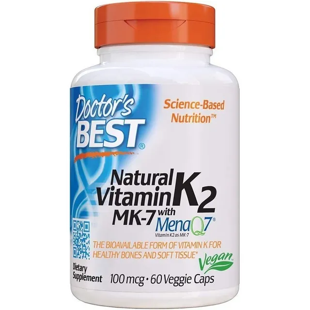 Vitamina K2 Mk-7 100mcg Con Menaq7 60 Caps Doctor's Best