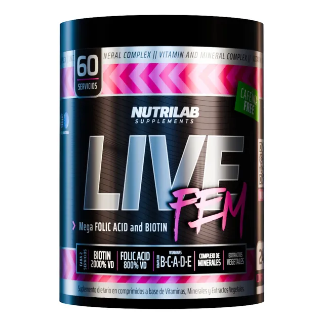 Suplemento Nutrilab Live Fem 240 Comprimidos