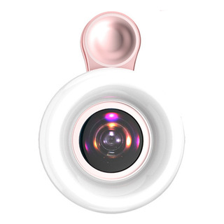 Lente De Teléfono Macro 15x Con Clip De Luz De Relleno Rosa Lente De Teléfono Macro 15x Con Clip De Luz De Relleno Rosa