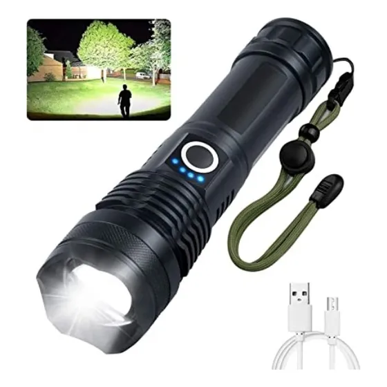 Linterna P50 Táctica Militar Camping Led Zoom Recargable Color de la luz Blanco