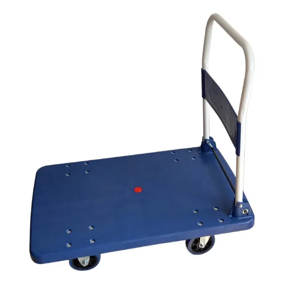 Carro Plataforma De Carga Plegable Azul Carga 600 Kg