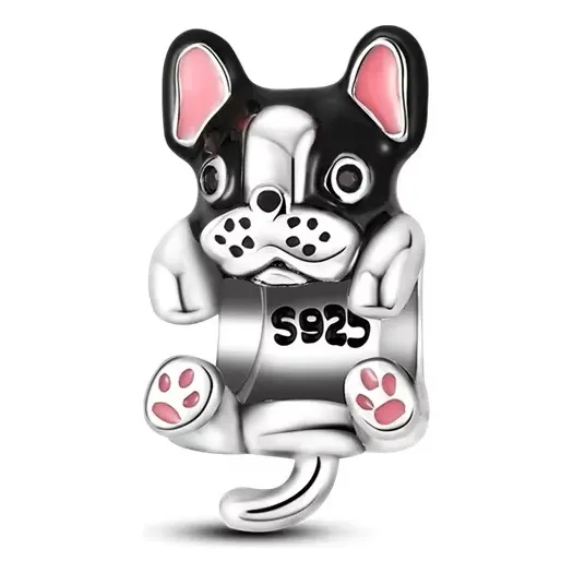 Charm Perro Bulldog Francés Plata De Ley 925