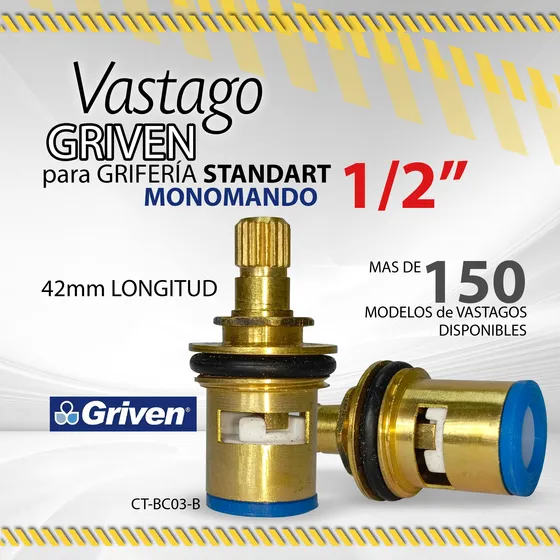 Vastago Monomando Griven Para Griferia Standart 42mm / 10775