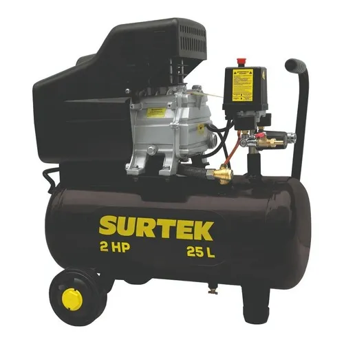 Compresor De Aire Portatil Con Ruedas 2hp 25 Litros 127v