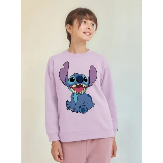 Buzo De Felpa Lila Para Niñas De Stich