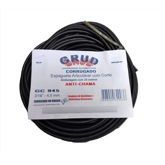 Conduite Corrugado Fino Para Um Fio Com Corte 3/16 4,5mm 25m