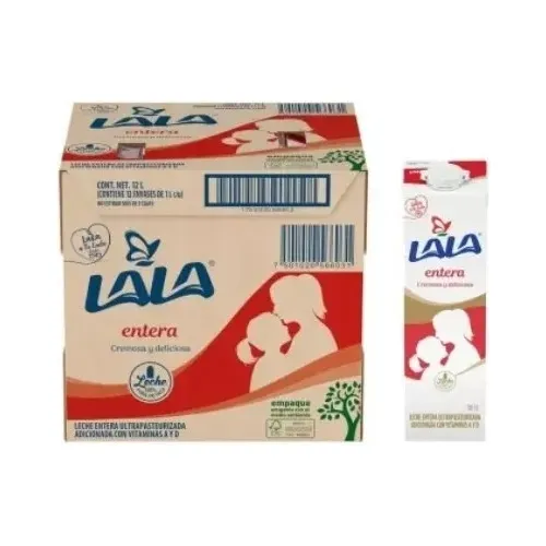 Leche Uht Lala Entera 12 Piezas De 1 Lt C/u