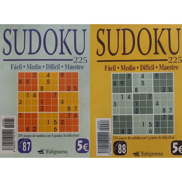 Sudoku Pack 2  Libros Facil Medio Maestro  - Globalchile