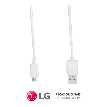 Cabo Usb Smartphone Lgm400df LG K10 Pro Lgm700tv LG Q6 Orig. Cor Branco Cabo Usb Smartphone Lgm400df LG K10 Pro Lgm700tv LG Q6 Orig. Cor Branco