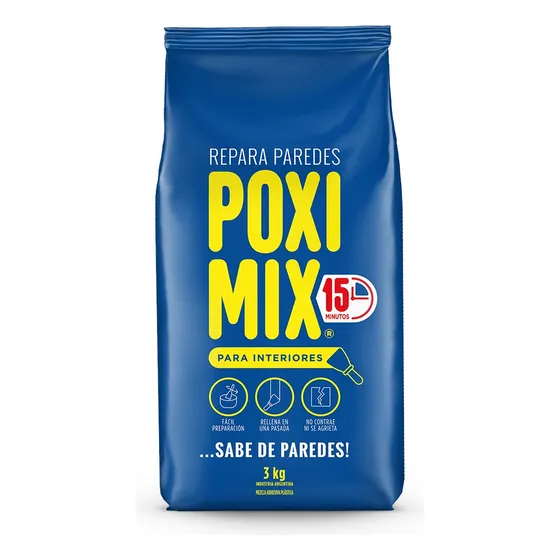 Poximix - Mezcla Adhesiva A Base De Yeso De Interior - 3 Kg