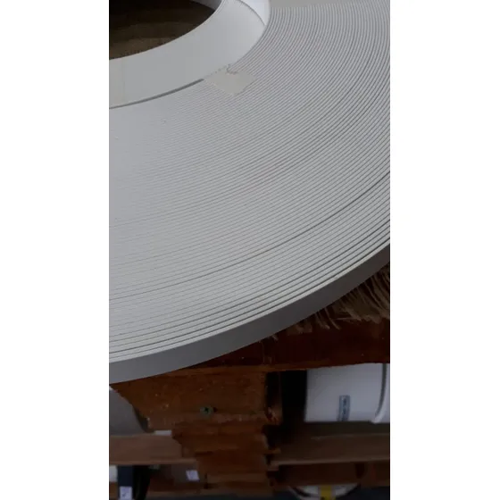 Fita De Borda Pvc Branco Tx 22mm X 2mm - Rolo Com 20m