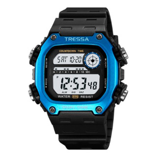 Reloj Tressa Mateo Digital Hombre Negro Caucho 50m Reloj Tressa Mateo Digital Hombre Negro Caucho 50m