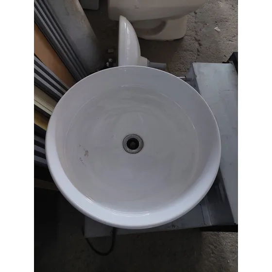 Lavamanos Sobre Tope Redondo Blanco 45cm