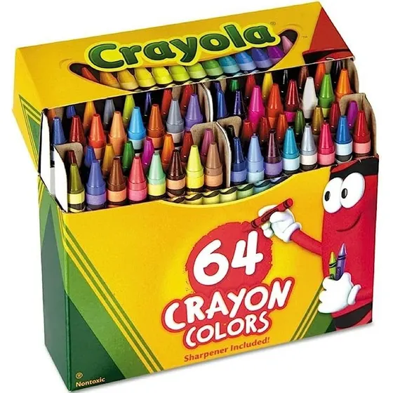 Crayola 64 Crayones Colores Surtidos Con Sacapunta Incluido