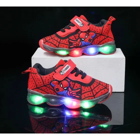 Spiderman Zapato Con Luces Importado