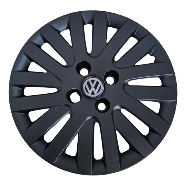 Juego 4 Tazas De Rueda Volkswagen Gol Trend Rodado 14 Negra