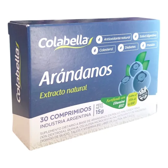 Arandanos Con Vitamina B12 En Comprimidos 30u Colabella