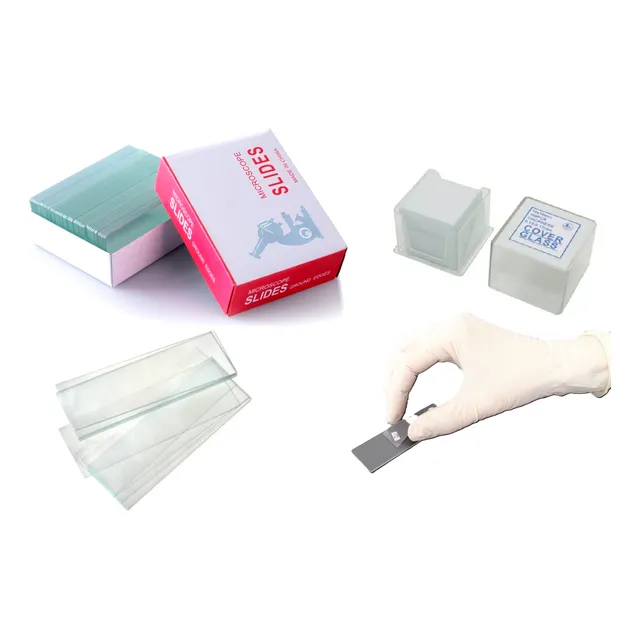 Laminas De Vidrio Porta Y Cubre Objetos Para Microscopio