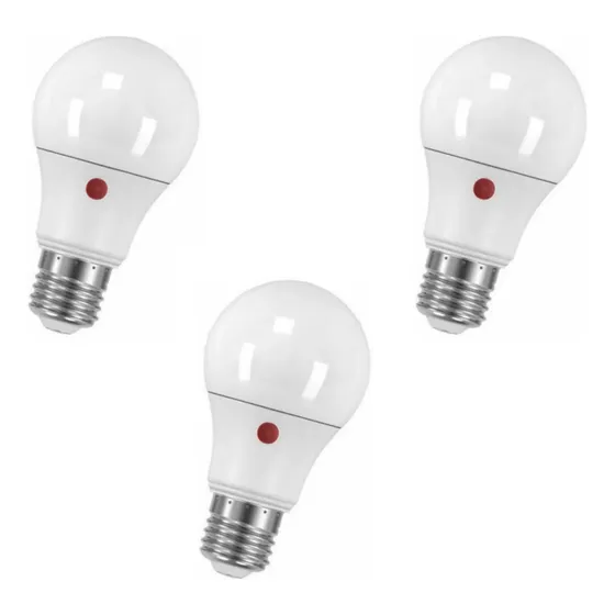 Pack 3 Lamp Led 9w Sensor Doble Fotocelula Automatica Chiaro Luz Blanco Frío