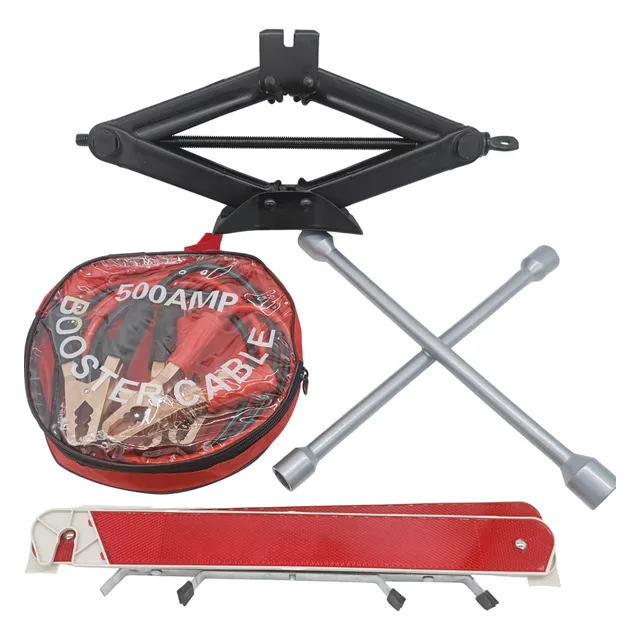 Kit Macaco Hidráulico Cabo Chupeta Triângulo E Chave De Roda