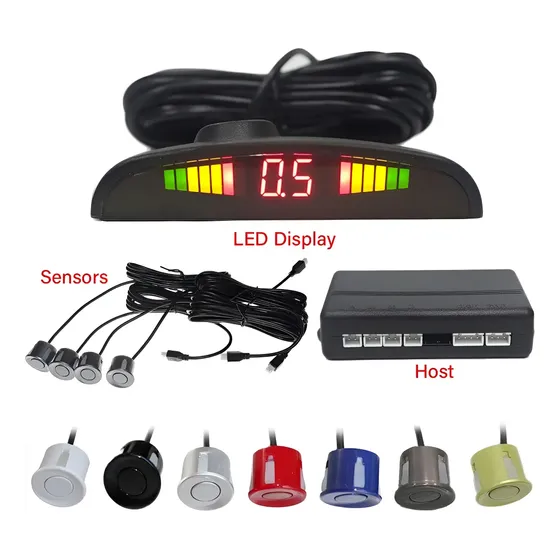 Sensores De Estacionamiento Ultrasónico Seisa DYW-A43 Buzzer Pantalla Auto