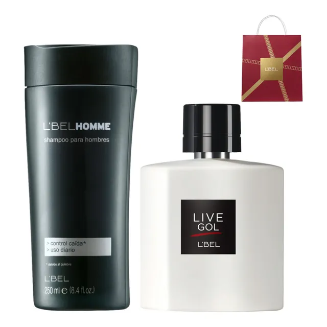 Set Perfume Live Gol Spray 100 Ml + Shampoo + Bolsa De Regal